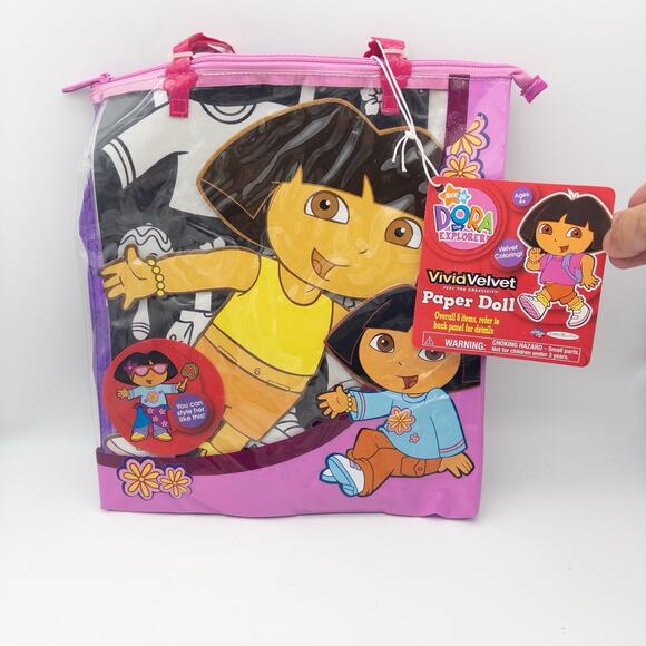 New 2006 Dora the Explorer Vivid Velvet Paper Doll Jakks Pacific Nick Jr - Picture 1 of 7